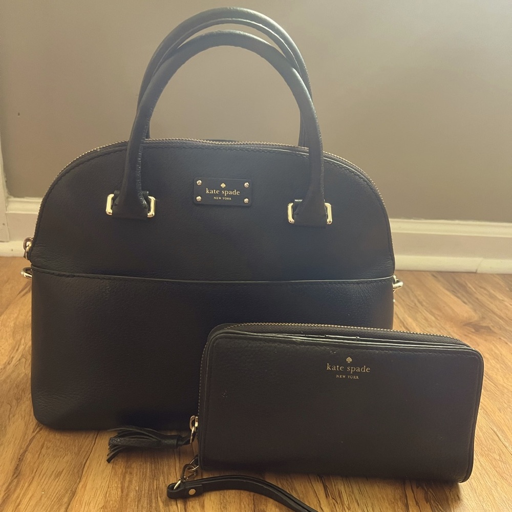 Kate Spade Dome Satchel Purse and Wallet